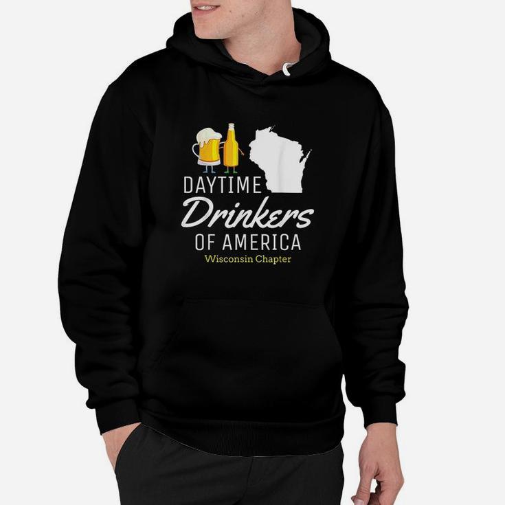 Wisconsin Day Drinking Funny Beer Drinking Gift Hoodie