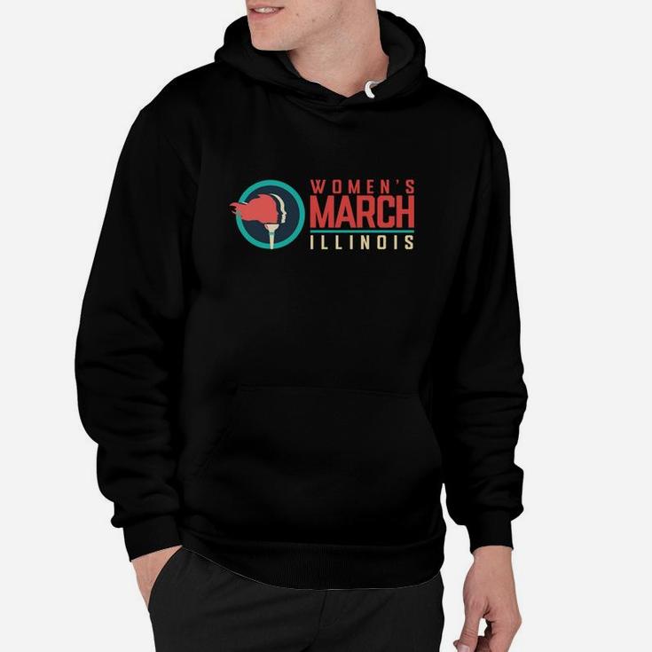 Women March Illinois January 2022 Funny Gifts For Friends Hoodie
