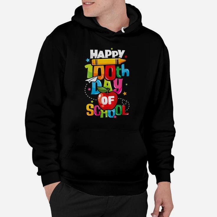 Womens 100Th Day Of School Gift For Teachers Happy 100 Days Hoodie