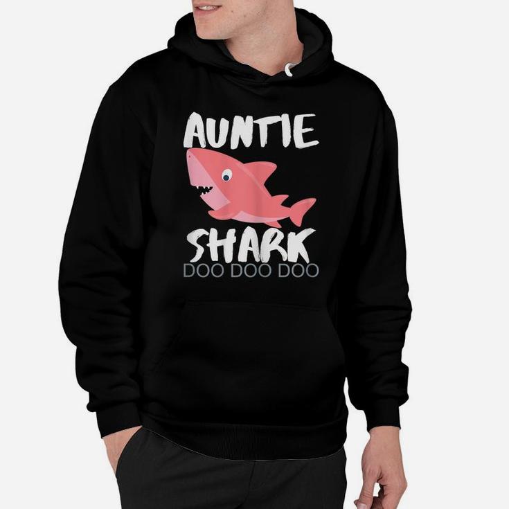 Womens Auntie Shark Shirt New Years Gift Idea For Sister Aunt Her Hoodie