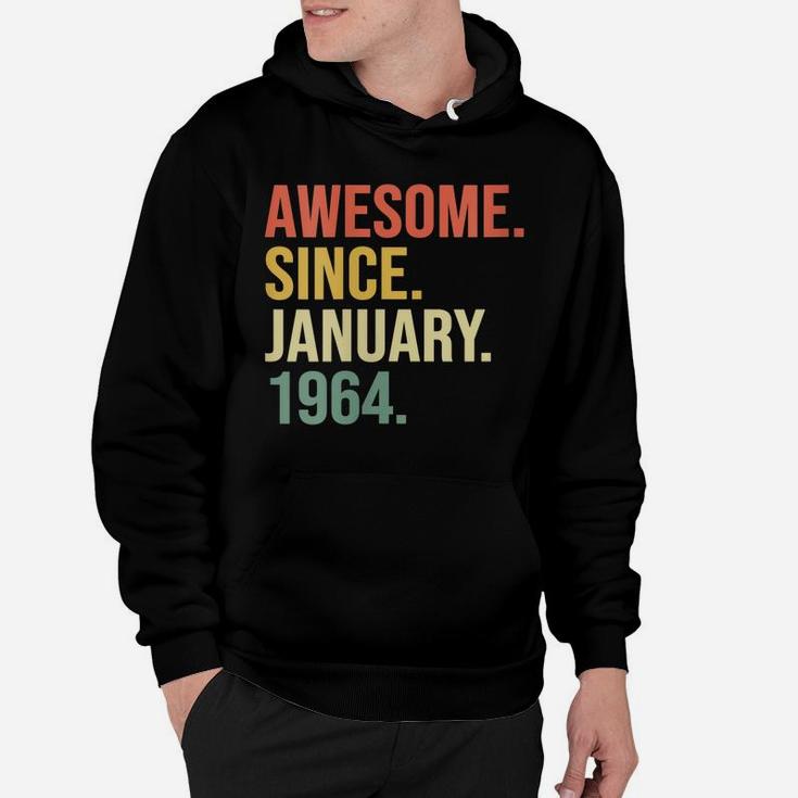Womens Awesome Since January 1964, 56 Years Old, 56Th Birthday Gift Hoodie