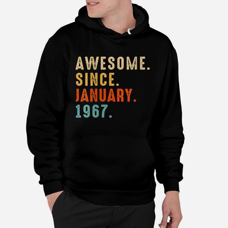 Womens Awesome Since January 1967 55Th Birthday Gift 55 Year Old Hoodie