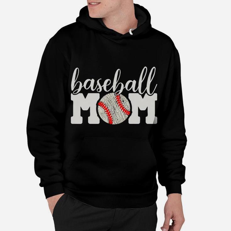 Womens Baseball Mom Shirt Gift - Cheering Mother Of Boys Outfit Hoodie