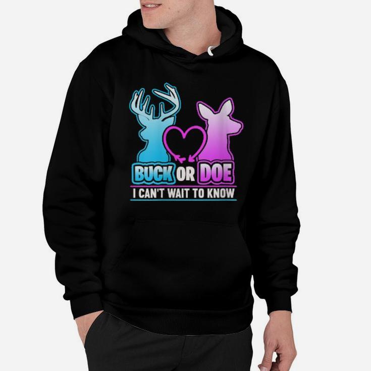 Womens Buck Or Doe Can't Wait To Know Gender Reveal Hoodie