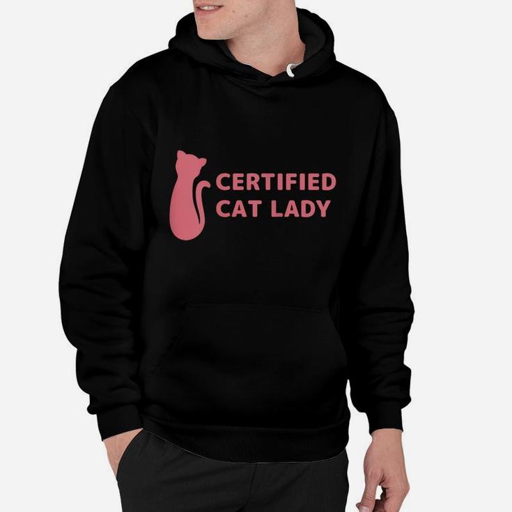 Womens Certified Cat Lady Gifts Spy Cat Pet Lovers Cat Mom Funny Hoodie