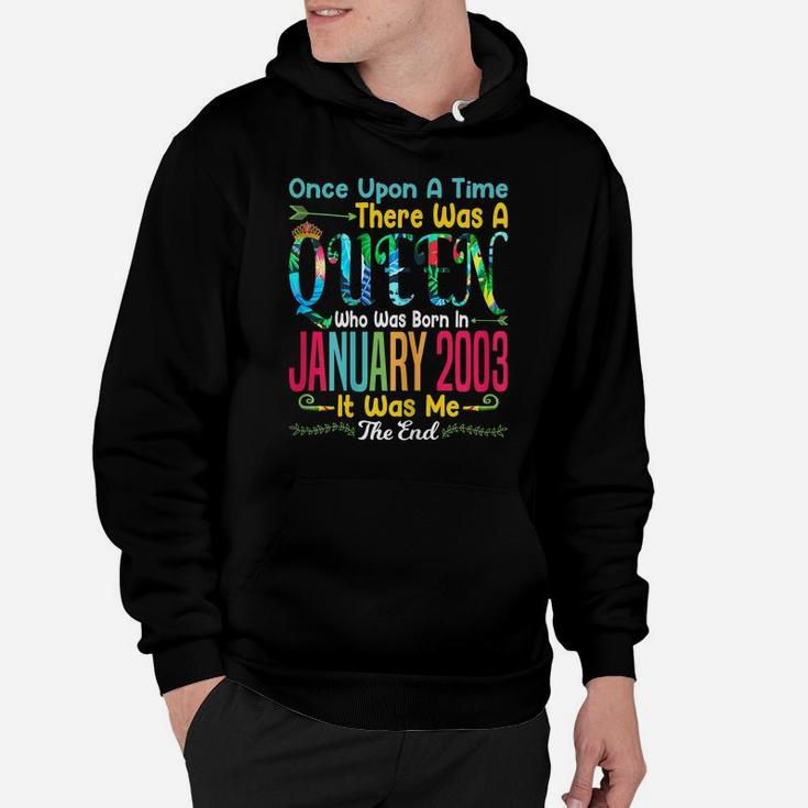 Womens Funny 17Th Birthday Gift | Girls Who Born In January 2003 Hoodie