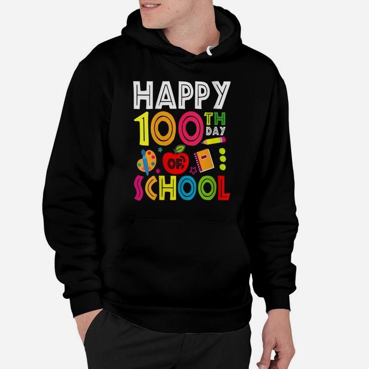 Womens Happy 100Th Day Of School Teacher & Student 100Th Day School Hoodie