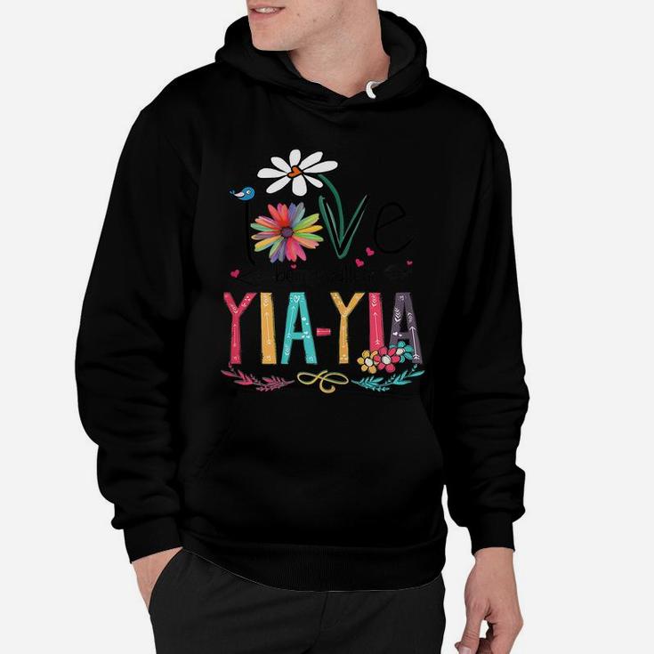 Womens I Love Being Called Yia Yia Sunflower Mothers Day Gift Hoodie