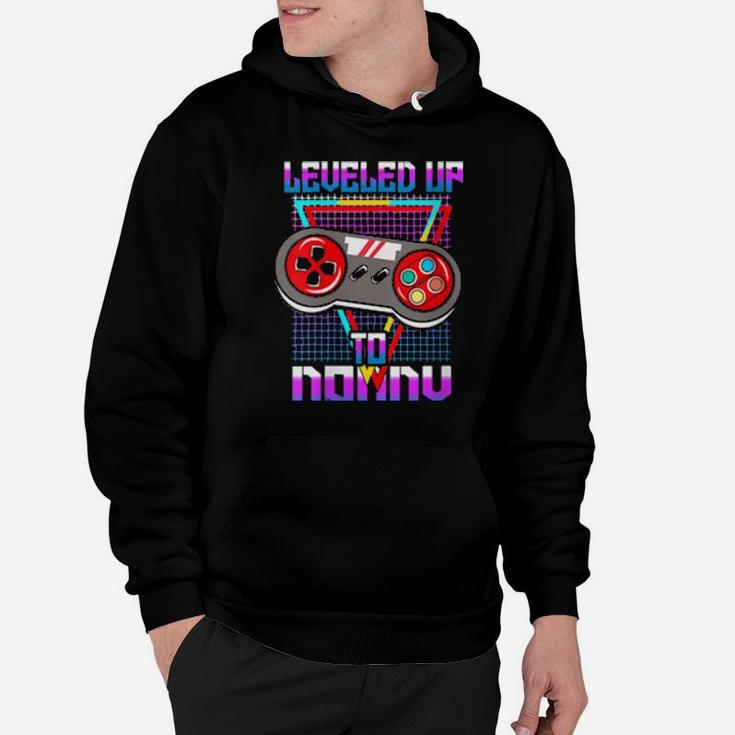 Womens Leveled Up To Daddy Gender Reveal Hoodie