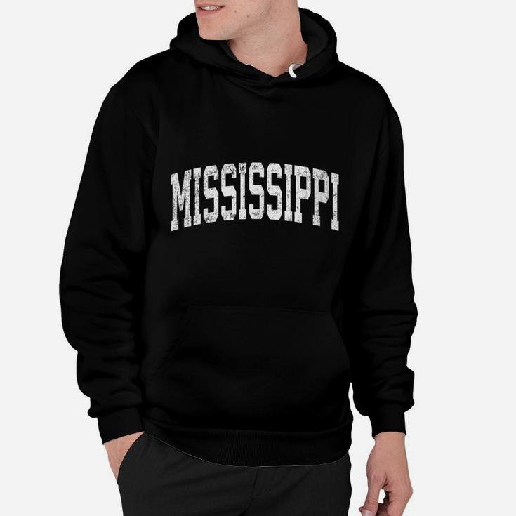 Womens Mississippi Ms Vintage Athletic Sports Design Hoodie