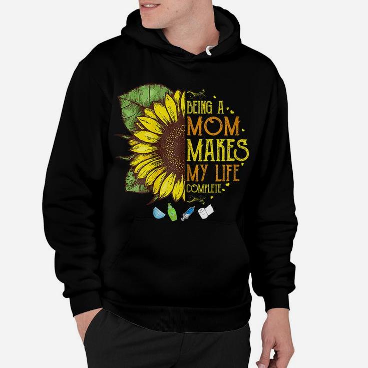Womens Mothers Day New Mom Shirt Plus Size Floral Flower Graphic Hoodie