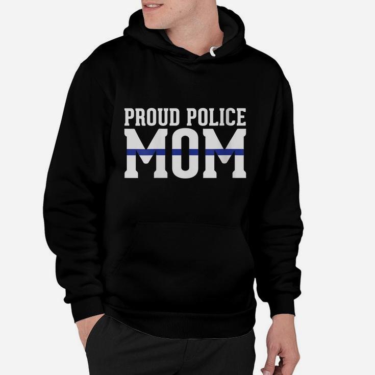 Womens Police Mom - Proud Cop Officer Leo Parent Hoodie