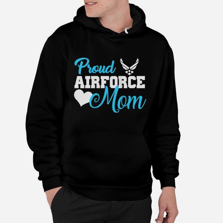 Womens Proud Air Force Mom Heart Military Family Gift Women Hoodie