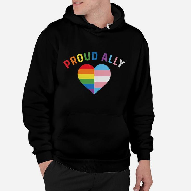 Womens Proud Ally Mom Lgbt Transgender Gifts Lgbtq Pride Trans Flag Hoodie