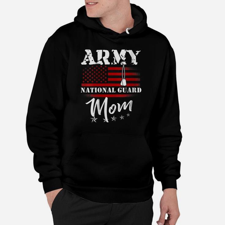 Womens Proud Army National Guard Mom Us Flag Tees Us Military Women Hoodie