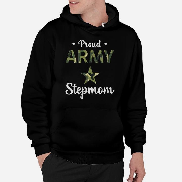 Womens Proud Army Stepmom Army Mom Womens Mothers Day Hoodie