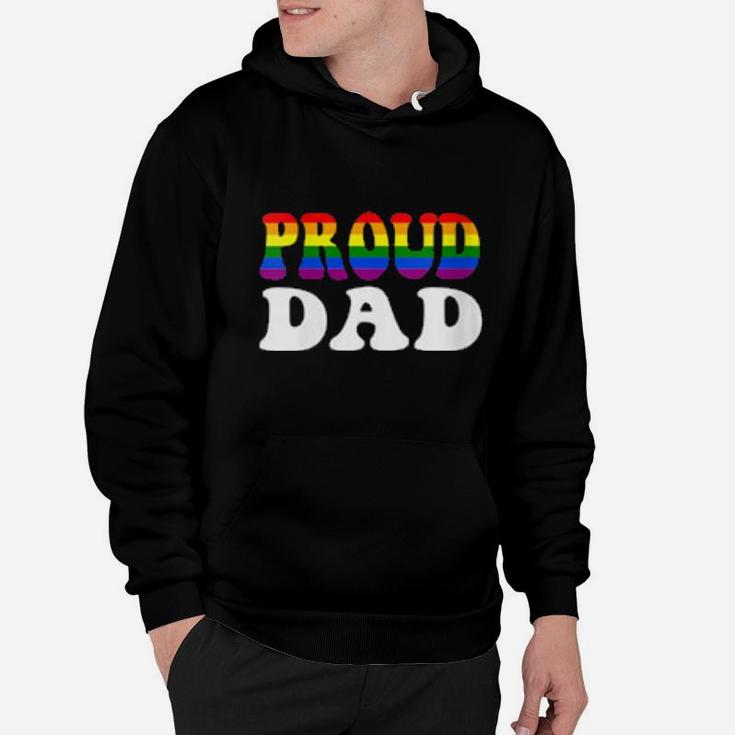Womens Proud Dad Lgbt Rainbow Gay Pride Hoodie