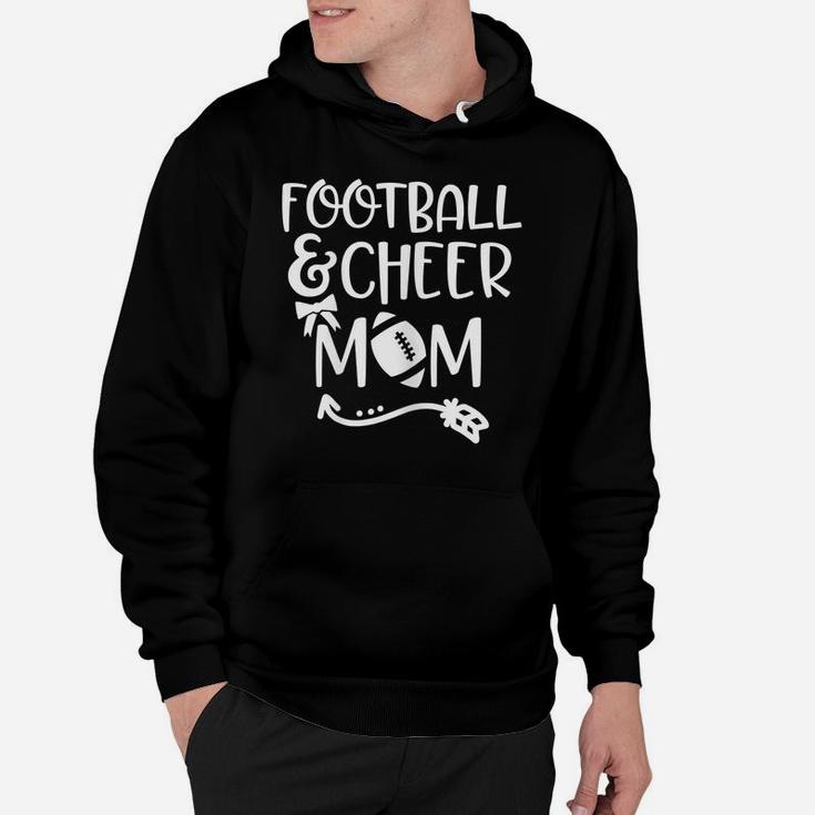 Womens Proud Football And Cheer Mom Gift For Game And Meet Day Hoodie