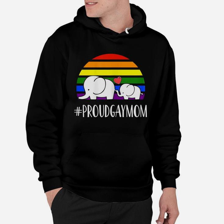 Womens Proud Gay Mom Love Rainbow Flag Lgbt Pride Gifts Hoodie