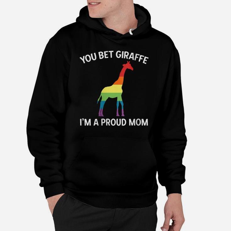 Womens Proud Lgbt Mom Shirt Gay Pride Mother Giraffe Pun Gift Hoodie