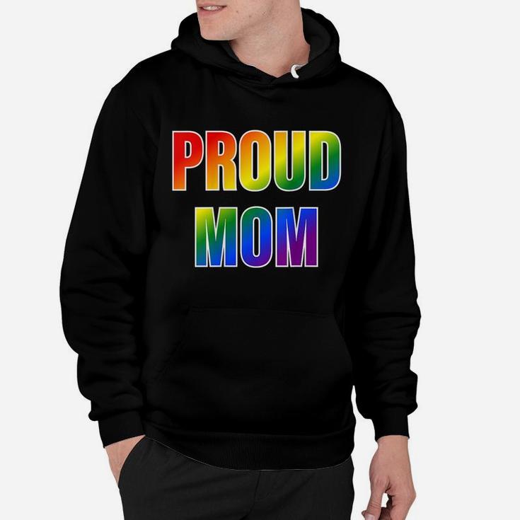 Womens Proud Mom Rainbow Lgbtq Pride Hoodie