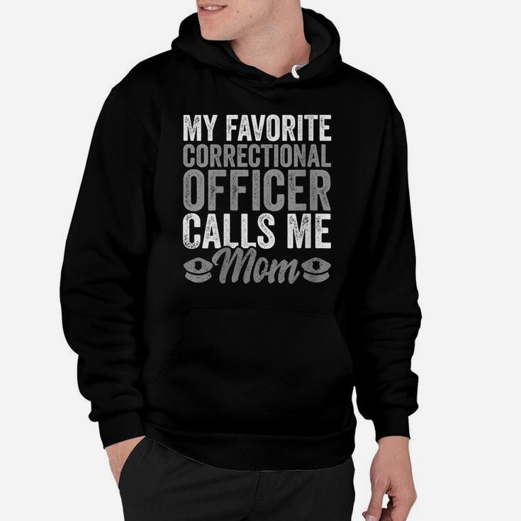 Womens Proud Police Mom Apparel Correctional Officer Son Hoodie