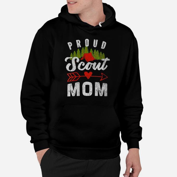 Womens Proud Scout Mom Graphic For Scouting Support Mothers Hoodie