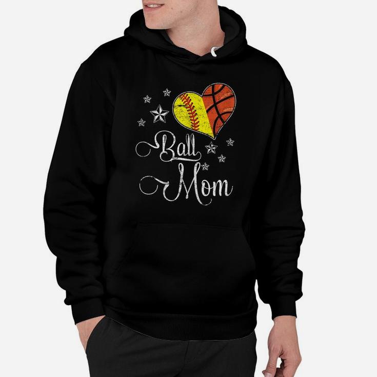 Womens Proud Softball Basketball Mom Ball Mother's Day Tshirt Hoodie