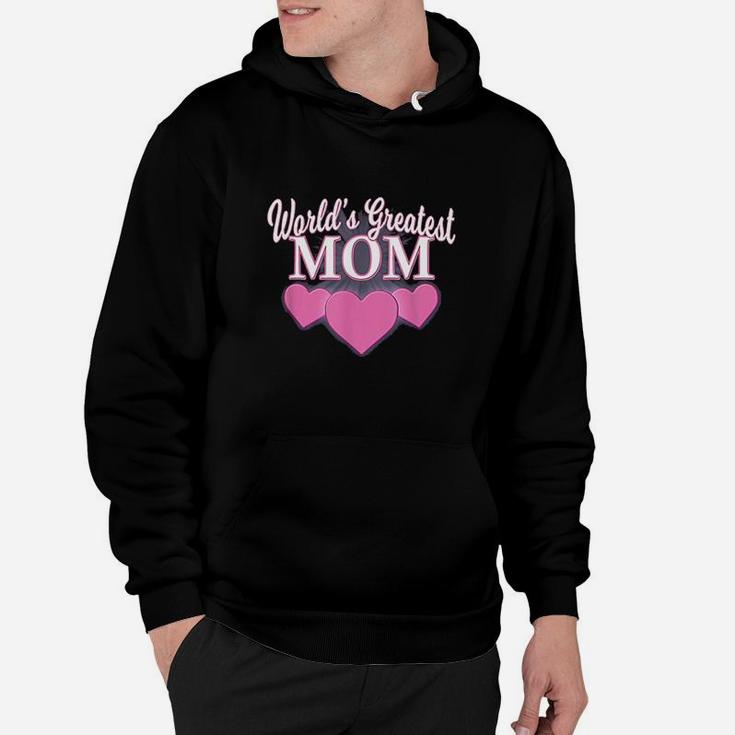 Worlds Greatest Mom Mothers Day Triple Heart Hoodie