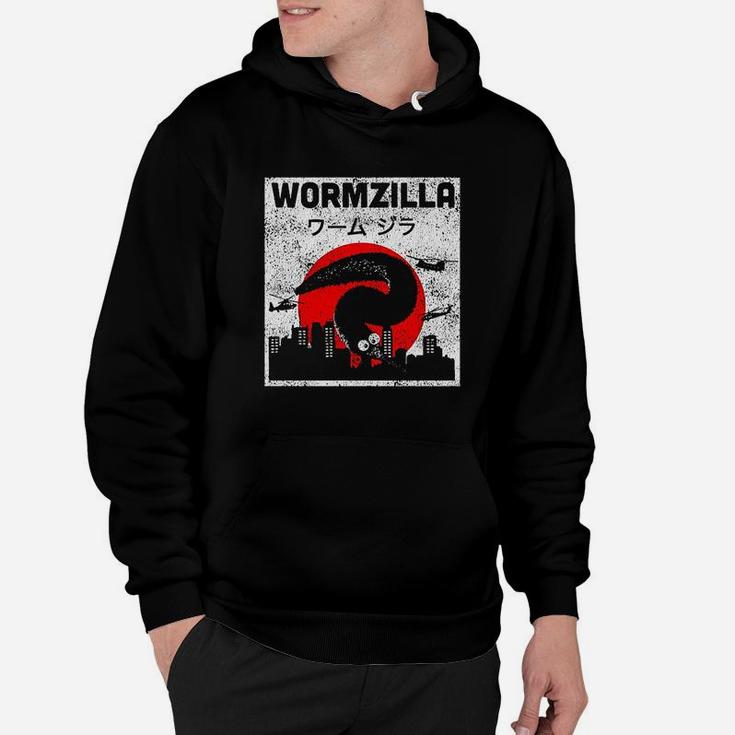 Worm On A String Meme Japanese Fuzzy Magic Worms Wormzilla Hoodie