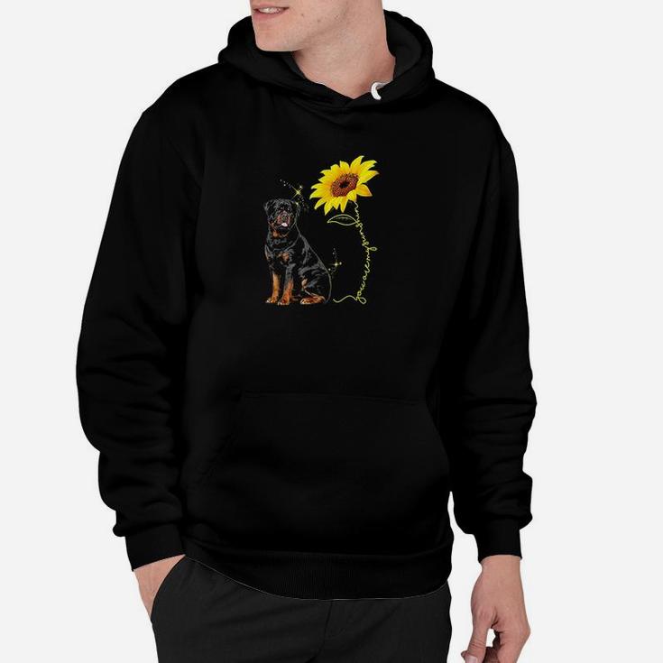 You Are My Sunshine Sunflower Rottweiler Lover Hoodie