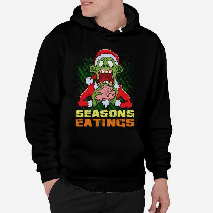 Zombie Santa Claus Seasons Eatings Funny Christmas Zombies Sweatshirt Hoodie