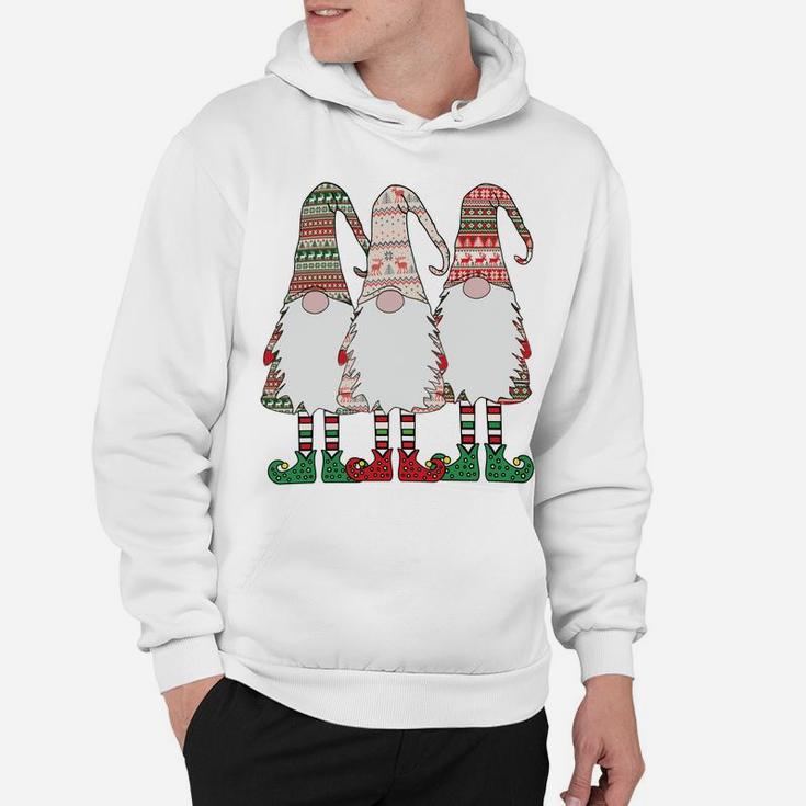 3 Nordic Gnomes Winter Christmas Swedish Tomte Nisse Sweatshirt Hoodie