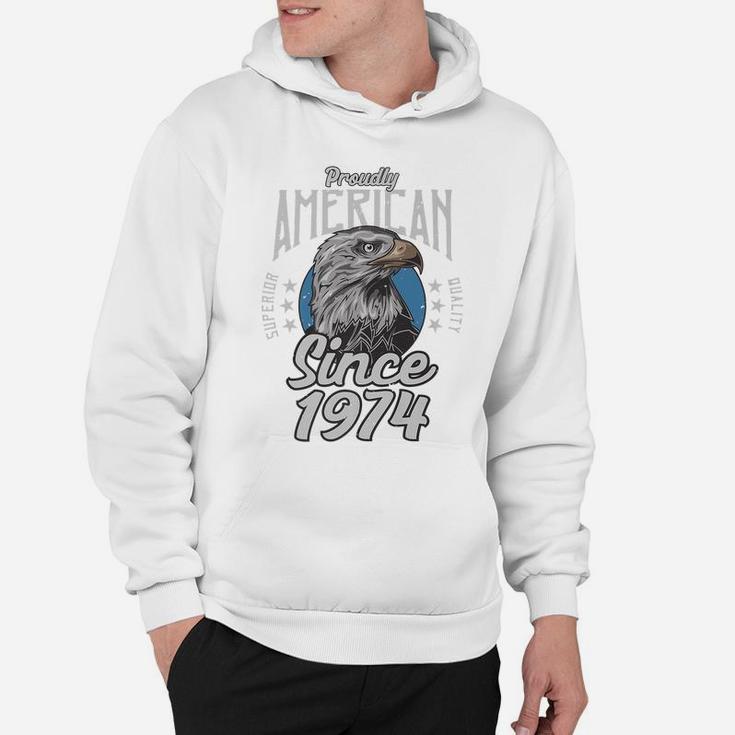 45Th Birthday Gift Proudly American Since 1974 Hoodie