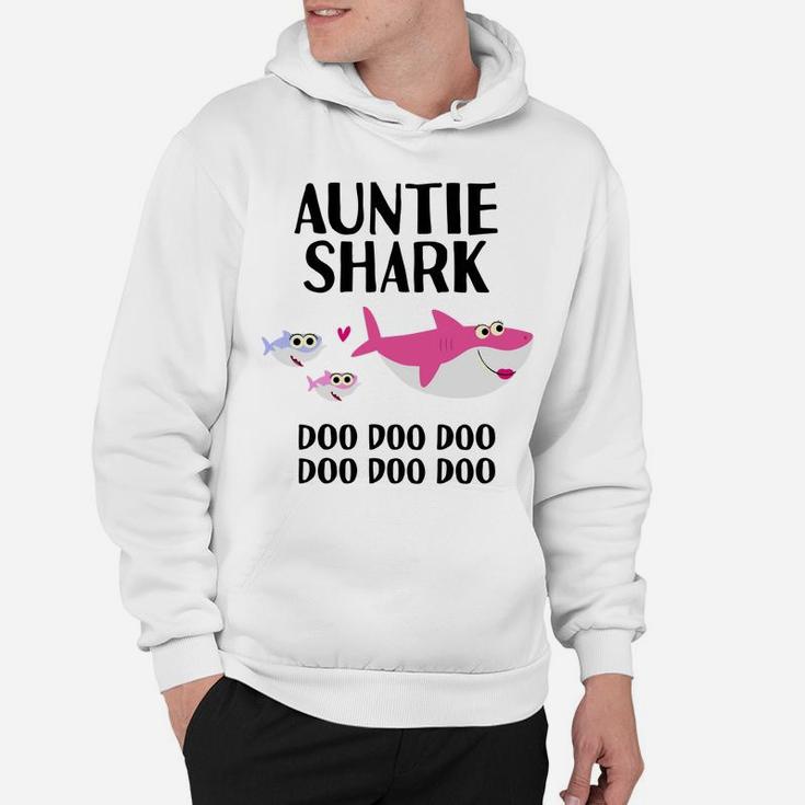Auntie Shark Doo Doo Christmas Birthday Aunt Gift Hoodie