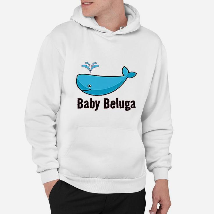 Baby Beluga Blue1 Whale Ocean Sea Life Hoodie