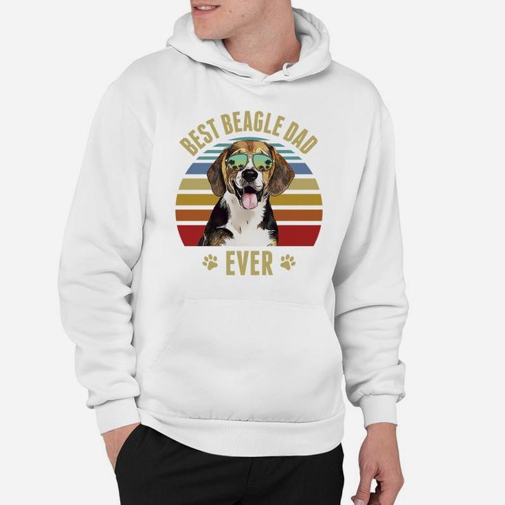 Beagle Best Dog Dad Ever Retro Sunset Beach Vibe Sweatshirt Hoodie