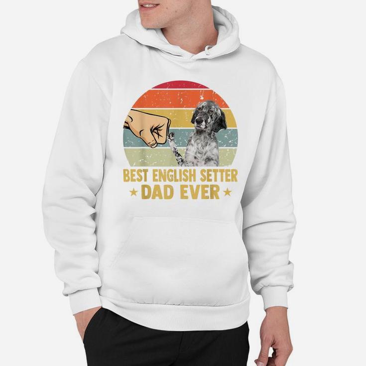 Best English Setter Dad Ever Retro Vintage Father Day Hoodie