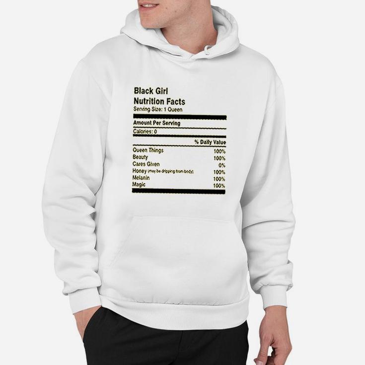 Black Girl Nutrition Facts Hoodie