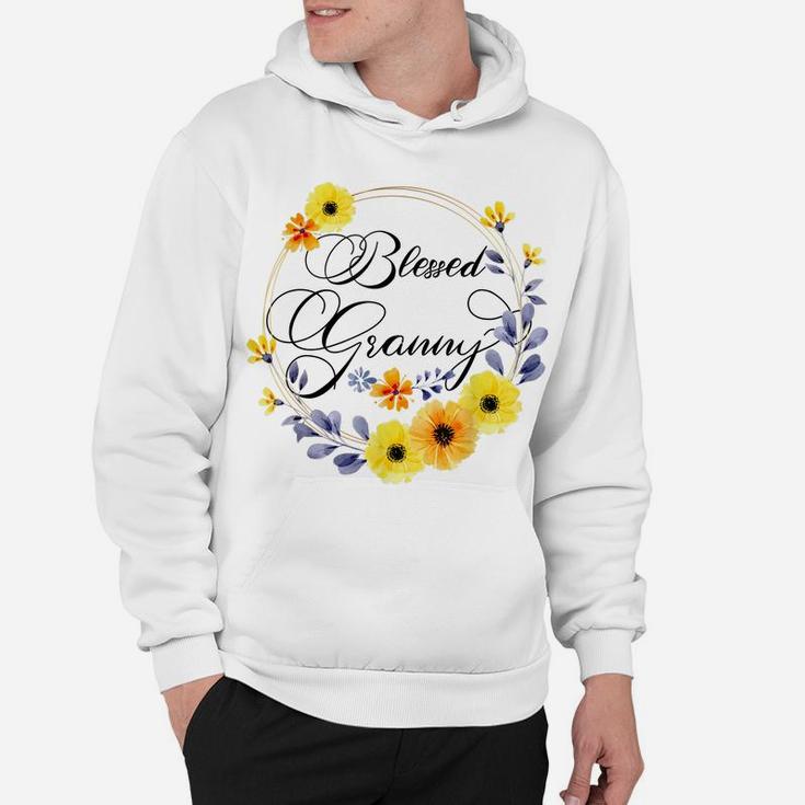 Blessed Granny Shirt For Women Beautiful Flower Floral Hoodie