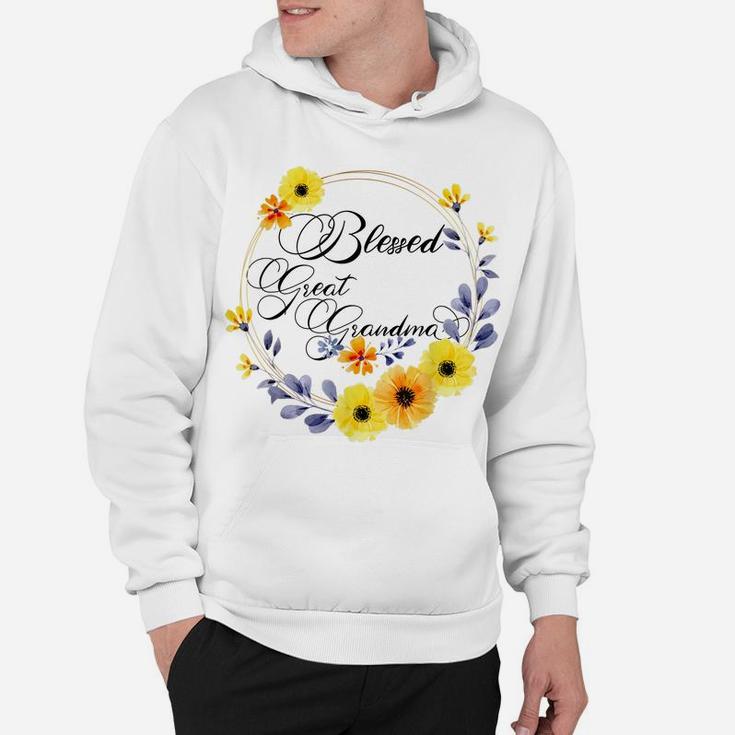 Blessed Great Grandma Shirt For Women Beautiful Flower Hoodie