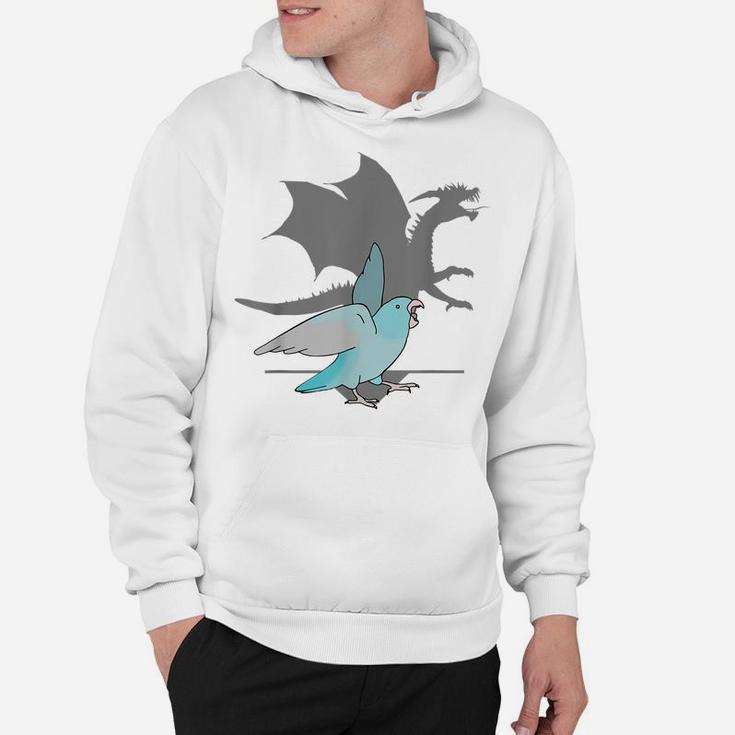 Blue Pacific Parrotlet With Dragon Shadow Birb Memes Parrot Hoodie
