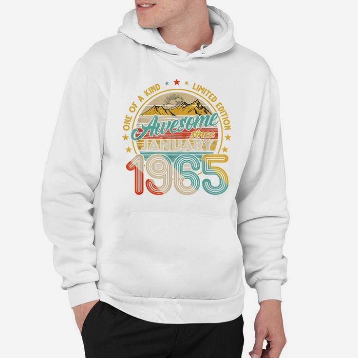 Born In January 1965 56Th Birthday Gift Retro 56 Years Old Hoodie