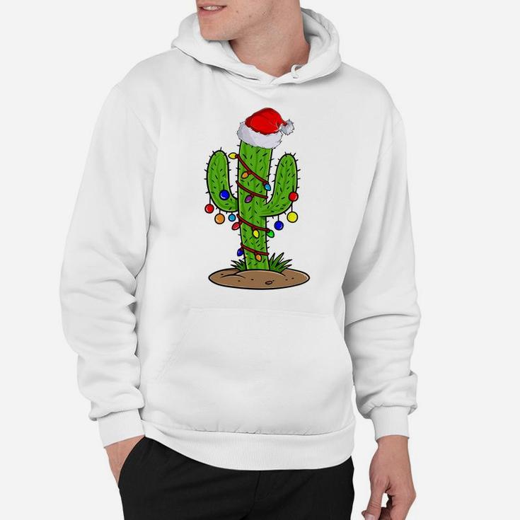 Cactus Christmas Tree Gift Santa Xmas Succulent Plant Lovers Sweatshirt Hoodie