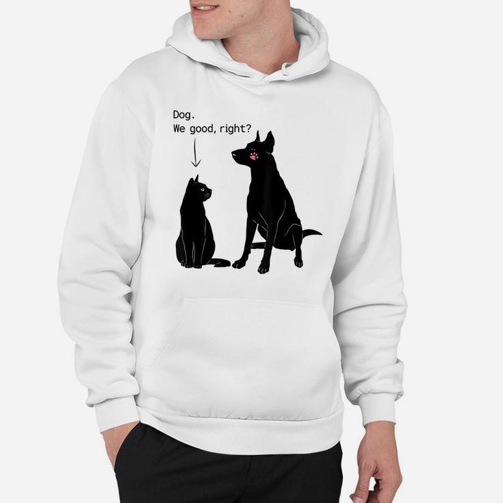 Cat Humor Cat Slaps Dog Funny Dog And Cat Lovers Hoodie