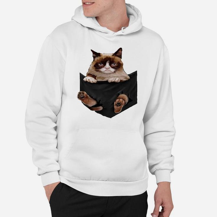 Cat Lovers Gifts Grumpy In Pocket Funny Kitten Face Sweatshirt Hoodie