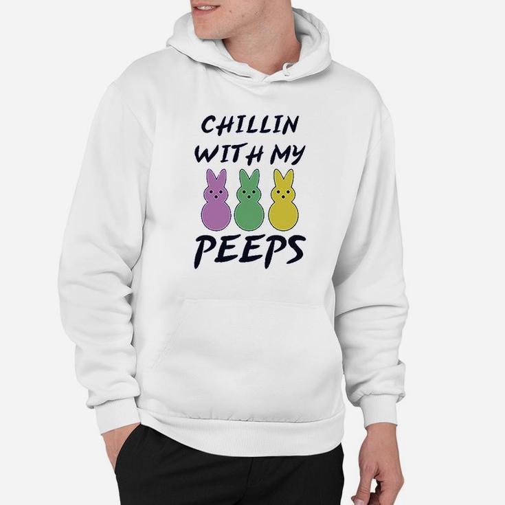 Chillin With My Peps Bunny Funny Easter Hoodie