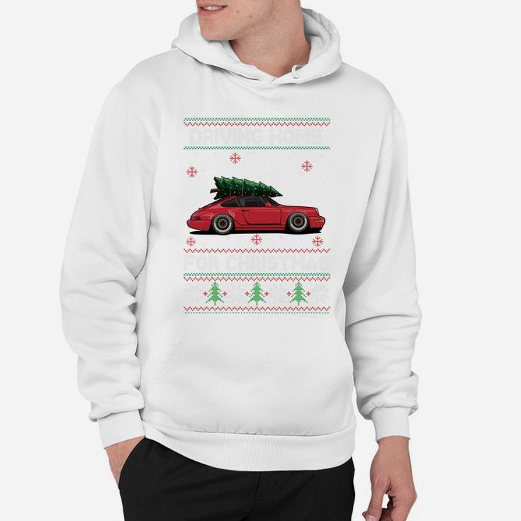 Christmas Tree Oldtimer Car Xmas Ugly Sweater Pullover Look Sweatshirt Hoodie