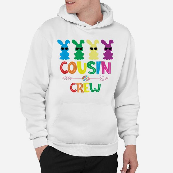 Cousin Crew Cute Bunny Rabbit Matching Easter Day Party Hoodie