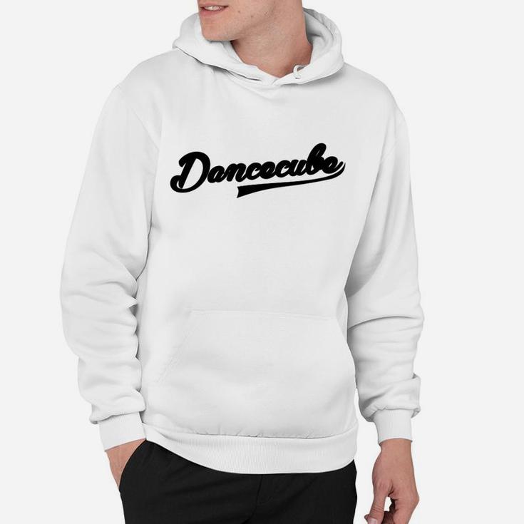 Dancecube Herren Hoodie in Weiß, Stylisches Tanzmotiv